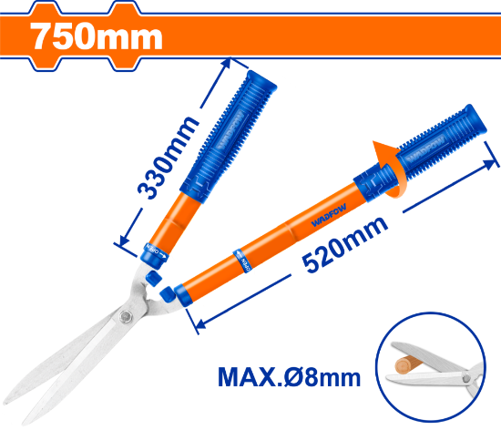 550-750mm  Telescopic  مقص شحالة - Pcs - Length:550-750mm