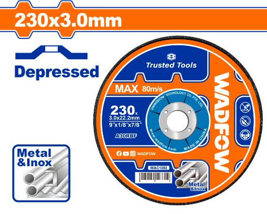 230 x 3.0 x 22.2 mm ديسك قص حديد - Pcs -