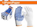 PVC كفوف قطن منقط - Box (12 pcs) - HAND PROTECTION