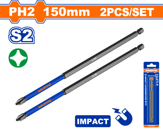 PH2  150 mm   راس مفك طويل صناعي - Pcs - Impact Screwdriver bit