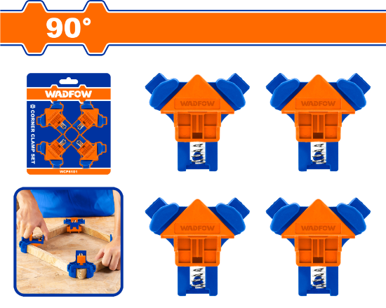 4 Pcs  90° طقم ملزمة زاوية - Box (10 pcs) - 90°corner clamp