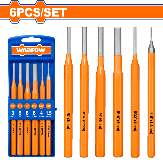 6 Pcs   طفم سنابك - Box (10 pcs) - 6 Pcs Pin punch set