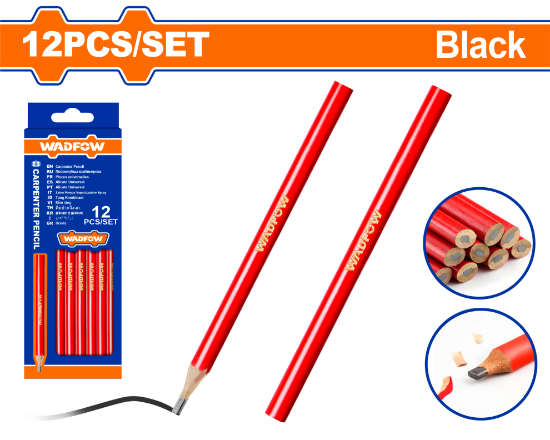 12 Pcs   قلم علام رصاص - Pcs - Carpenter pencil(oval)
