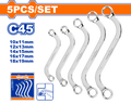 5 Pcs  8-22mm  طقم مسنن مسن معكوف - Box (8 pcs) - 5 Pcs S-Type ring wrench set