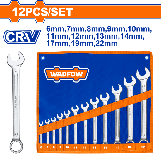 12 Pcs Combination spanner set - Pcs - 12 Pcs Combination spanner set