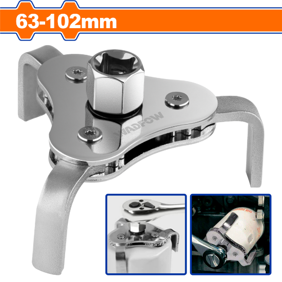 63-102 mm   مفتاح فلتر زيت  ثلاثة ارجل - Box (6 pcs) - 3 Jaw oil filter wrench
