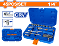 45 Pcs 1/4"   طقم طربوش طقطاف بشنطة - Pcs - 45Pcs 1/4" Socket set