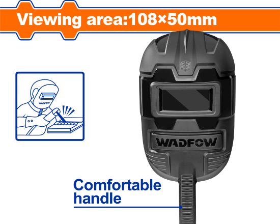 108 x 50 x 3mm   وجه لحام  بمسكة - Box (10 pcs) - Welding mask