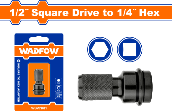 1/2" Square to 1/4" Hex  تحويلة فرد شد - Pcs - Square Size :1/2"
