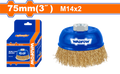 75 mm  3"   فرشاية فنجان شعر نحاس - Pcs - Diameter: 75mm(3")
