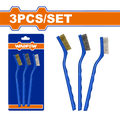 3 Pcs  7" nylon,brass,and wire bristles   طقم فراشي - Box (12 pcs) - Size:7"
