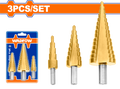 3 Pcs  HSS   طقم ريش حديد بلبل  - Pcs - 3 Pcs step drill bit set