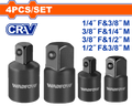 4 Pcs   طقم ادبتر تحويل بولاد - Box (10 pcs) - 4 Pcs Impact socket adapter set