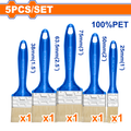 5 Pcs  Bristle  طقم فراشي دهان مائي مسكة بلاستك - Box (12 pcs) - 5pcs paint brush set