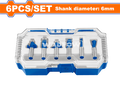 6 Pcs   طقم ريش راوتر  - Pcs -