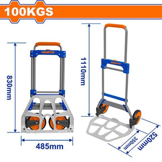 100 Kgs   عرباية نقل بضائع سهلة التوضيب  المنيوم  - Pcs - Load capacity: 100kg