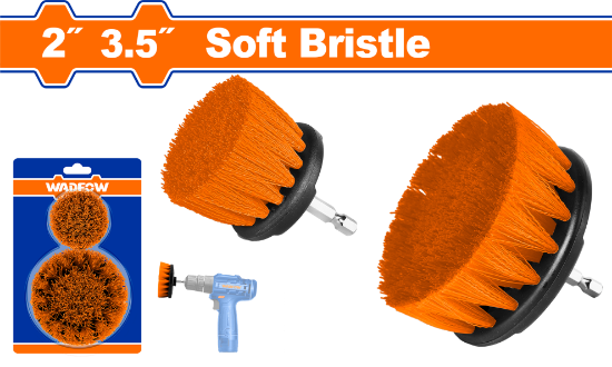 2Pcs soft bristle طقم فراشي تنظيف برتقالي - Box (4 pcs) -