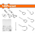 140Pcs علبة شناكل ولقطات ومسمار مشكل - Pcs - 140 Pcs/set