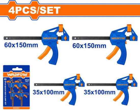 4Pcs  طقم ملازم جمع بلاستك - Box (3 pcs) - 2 pcs 4" clamps