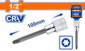 1/2" 100mm T20 طربوش راس منجم طويل - Box (10 pcs) - 1/2" Long Torx bit socket