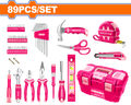89Pcs شنطة عدة نسائي - Pcs - 89 Pcs pink hand tools set
