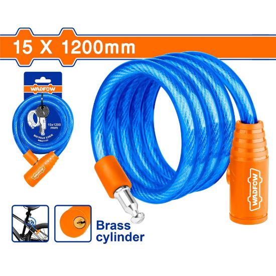 15x1200mm  كابل مع قفل للدراجات - Box (12 pcs) - Bicycle cable lock