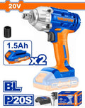 20V 2Batt 1.5A+Char BL 300N 1/2" فرد شد عزق بطارية - Pcs - Brushless motor