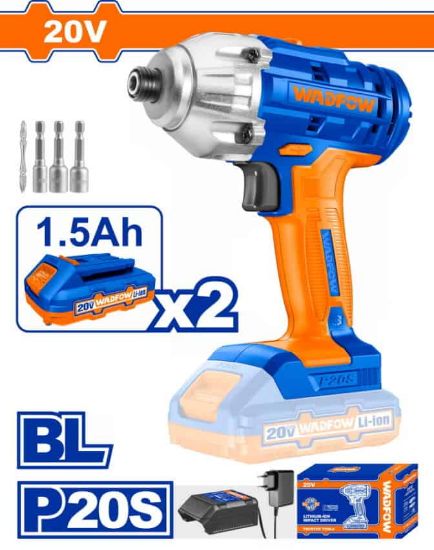 20V 2Batt 1.5A+Char  BL مقدح شد براغي تورك بطارية - Pcs - Brushless motor