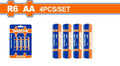 4 Pcs AA 1.5 R6 بطاريات على الكارت - Box (20 pcs) - 1.5V R6 AA