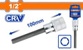 1/2" (5x100)mm طربوش راس مسدس طويل - Box (10 pcs) - 1/2" Long Hex bit socket