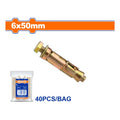 40 Pcs 6x50mm  رول بلوت مع برغي - Pcs - Size: 6x50mm