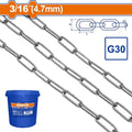 4.7mm(3/16") 25Kg 50m G30 جنزير مزيبق   - Pcs - Medium link chain
