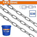 6.35mm(1/4") 25Kg 37m G30 جنزير مزيبق   - Pcs - Medium link chain