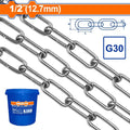 12.7mm(1/2") 25Kg 8m G30 جنزير مزيبق   - Pcs - Medium link chain