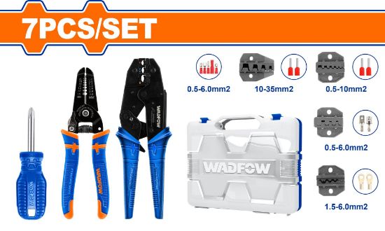 7Pcs طقم ببانسات كوسات مع رؤوس تبديل - Pcs - 7 Pcs crimping pliers set