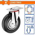 Load:70kg steel+rubber 4" دولاب قاعدة حديد متحركة - Pcs - 4" swivel caster wheel