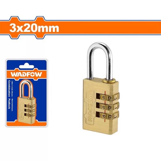3x20mm قفل نحاس كود 3 ارقام - Box (12 pcs) - Size: 3x20mm