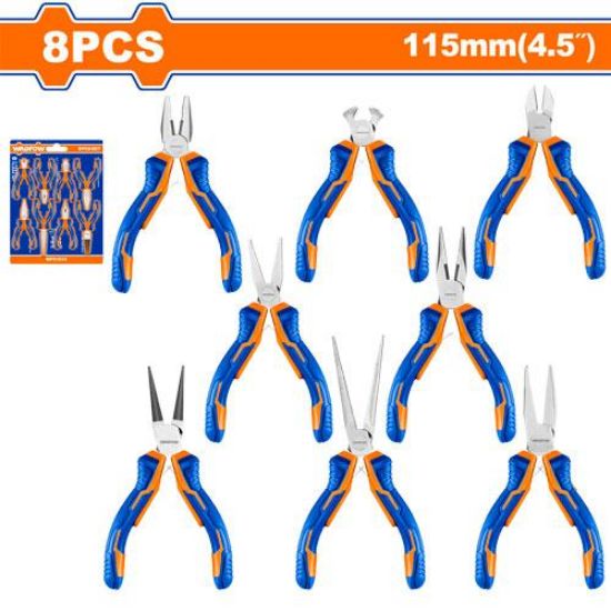 8Pcs 4.5" طقم بانسات ميني - Box (5 pcs) - 8 Pcs mini pliers set