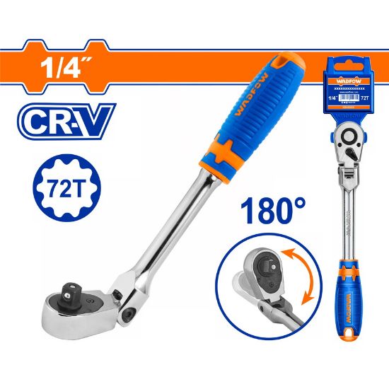 1/4" 72T طقطاق راس متحرك - Box (10 pcs) - Drive size: 1/4"