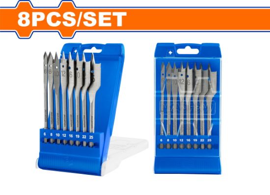 8Pcs طقم ريش خشب بطح - Pcs - 8Pcs flat wood drill bits set