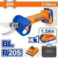 20V 1Batt 1.5A+Char+Box BL 25mm مقص شحالة بطارية - Pcs - Brushless motor