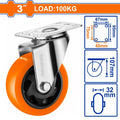 Load:100kg PP+PVC 3" دولاب قاعدة حديد متحرك - Pcs - 3" swivel caster wheel