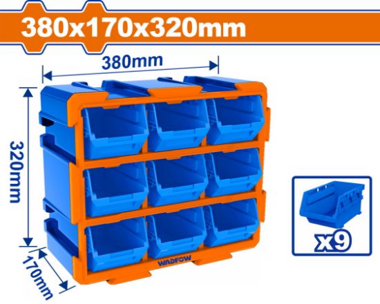 380x170x320mm ستاند جوارير ازرق - Pcs - Total size: 380x170x320mm