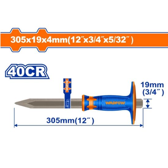 (4x19x305)mm شوكة مع مرد كوتشوك - Box (6 pcs) - Size:4mm*19mm*305mm