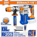 20V BL 28mm SDS كومبرسور بطارية برم وتكسير  - Pcs - Brushless motor