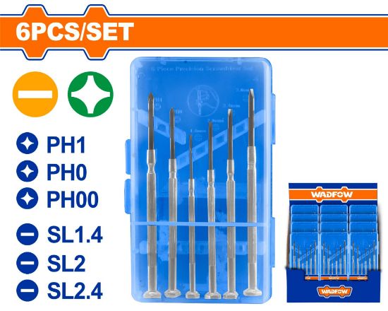 6Pcs طقم مفكت ساعات عادي - Box (24 pcs) - 6Pcs precision screwdriver set
