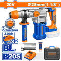 20V 2Batt+Char+Box SDS كومبرسور بطارية برم وتكسير  - Pcs - Brushless motor
