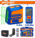 2Pcs طقم ليزر شقلة ومتر ليزر - Pcs - Laser level and distance measuring kit