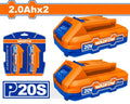2Pcs 20V 2.0Ah طقم بطاريات ليثيوم - Pcs - Voltage: 20V
