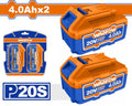 2Pcs 20V 4.0Ah طقم بطاريات ليثيوم - Pcs - Voltage: 20V